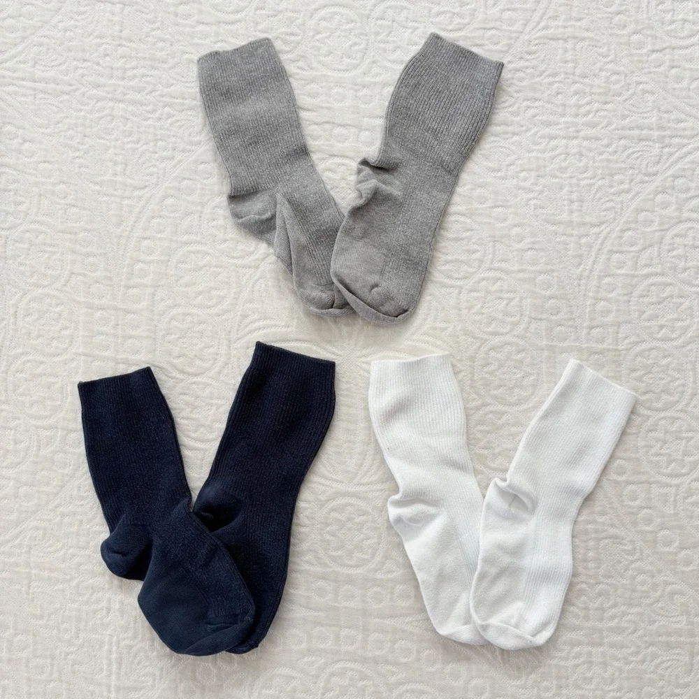 Hanna Andersson Boys' 3-Pack Cotton Crew Socks (Shoe Size 10-12)‎
